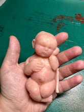 Load image into Gallery viewer, Full body silicone mini baby doll Nena in super soft blend with 3D encapsulated skin effect 4&quot; (bald) with wings
