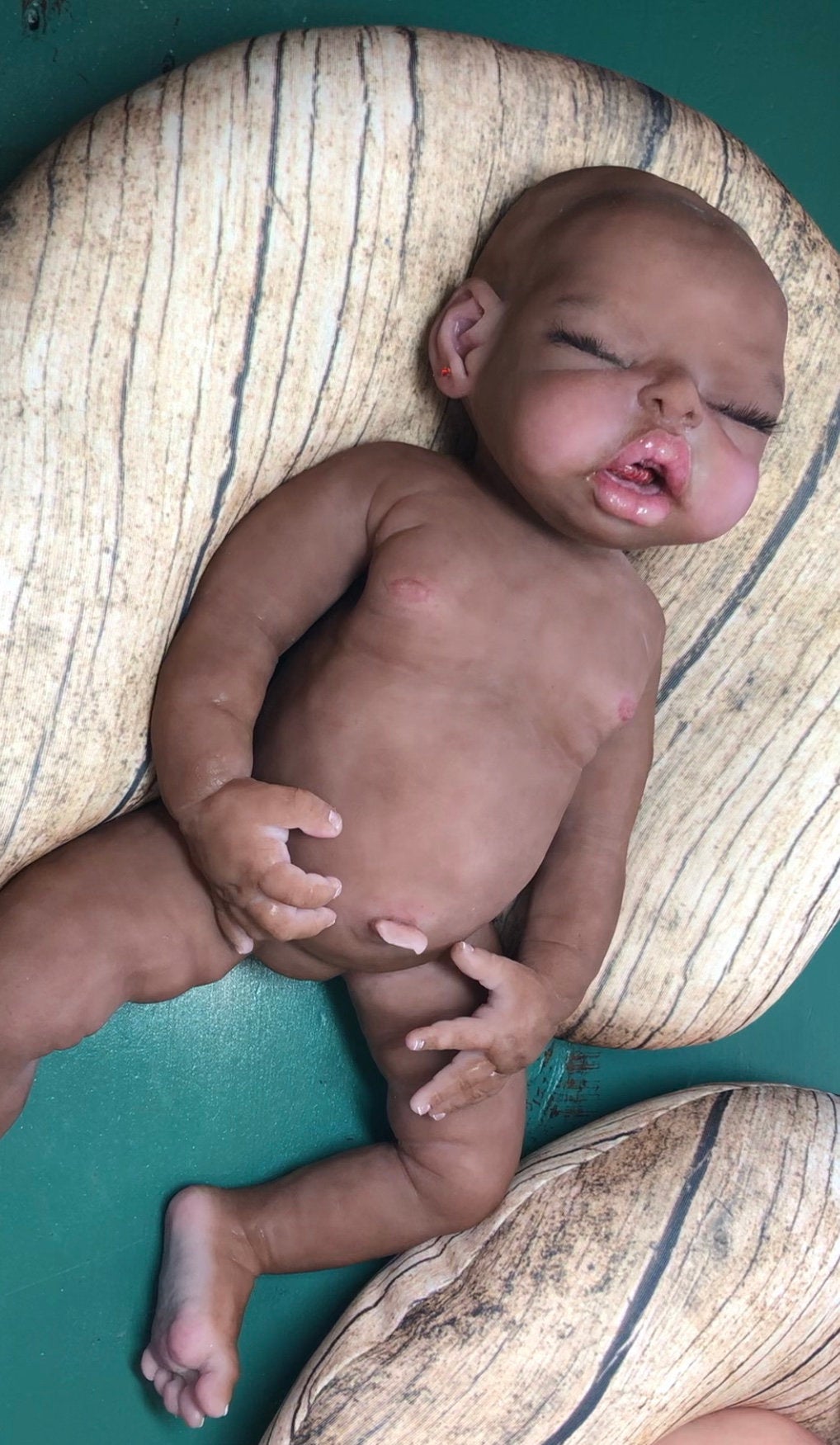 full body silicone  baby girl Ava 17” in super soft blend (top, bottom gums & tongue) NO HAIR