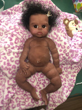 Load image into Gallery viewer, Custom Biracial black hair Full body silicone baby Rihanna sculpt 20&quot;
