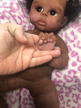 Load image into Gallery viewer, Custom Biracial black hair Full body silicone baby Rihanna sculpt 20&quot;
