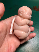 Load image into Gallery viewer, Full body silicone mini fantasy baby elf fairy with wings bald
