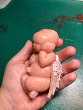 Load image into Gallery viewer, Full body silicone mini baby doll Nena in super soft blend with 3D encapsulated skin effect 4&quot; (bald) with wings

