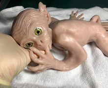 Load image into Gallery viewer, Blank (unpainted) full body silicone monkey Bibi 17” kit in super soft blend with 3D skin effect
