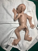 Load image into Gallery viewer, Blank (unpainted) full body silicone monkey Bibi 17” kit in super soft blend with 3D skin effect
