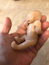 Load image into Gallery viewer, Blank (unpainted) full body silicone mini kit Jimmy 4.5” (baby boy) in super soft blend with 3D skin effect
