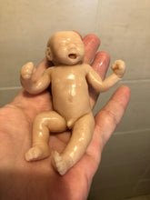 Load image into Gallery viewer, Blank (unpainted) full body silicone mini kit Jimmy 4.5” (baby boy) in super soft blend with 3D skin effect
