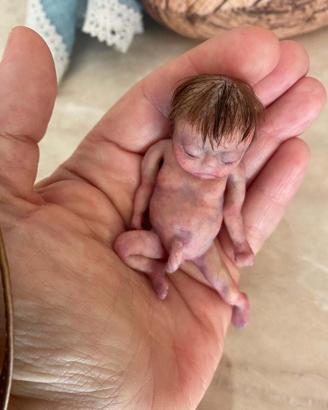 Custom fbs premature baby Leo in soft blend 9”