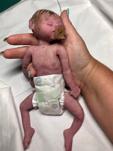 Load image into Gallery viewer, Super detailed Full body silicone premature baby Sunshine in soft blend 9”
