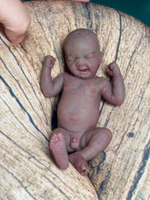 Load image into Gallery viewer, CUSTOM biracial full body silicone mini baby Lucas in soft blend asleep bald
