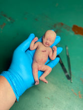 Load image into Gallery viewer, AVAILABLE full body special silicone mini baby Lucas in soft blend asleep bald
