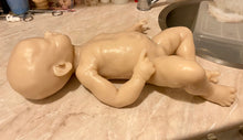 Load image into Gallery viewer, Custom Blank (unpainted) full body silicone kit Isabella sleeping in Ecoflex 20 with 3D skin effect
