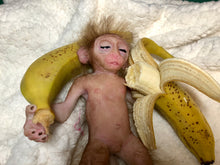 Load image into Gallery viewer, Full body silicone mini baby monkey in marshmallow soft blend
