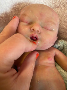 AVAILABLE full body silicone  baby girl (Rain sculpt) 14” in super super soft blend #2