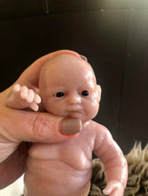 Load image into Gallery viewer, Blank (unpainted) full body silicone mini kit Vikki 9” in soft blend with 3D skin effect
