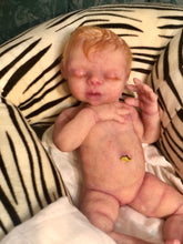 Load image into Gallery viewer, AVAILABLE Prototype full body silicone kit Prada 11.5” (baby girl) in super soft blend asleep in  super soft platinum silicone
