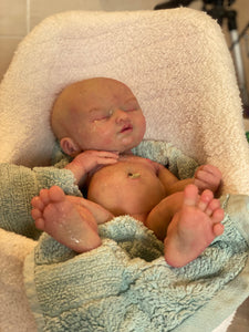 AVAILABLE full body silicone  baby girl (Rain sculpt) 14” in super super soft blend #2