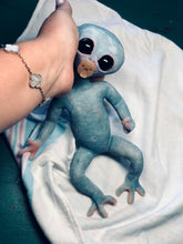Load image into Gallery viewer, Full body silicone mini baby Alien in super soft blend 11”
