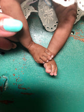 Load image into Gallery viewer, Biracial (African American) super soft Full body silicone baby girl Didi 8.5”
