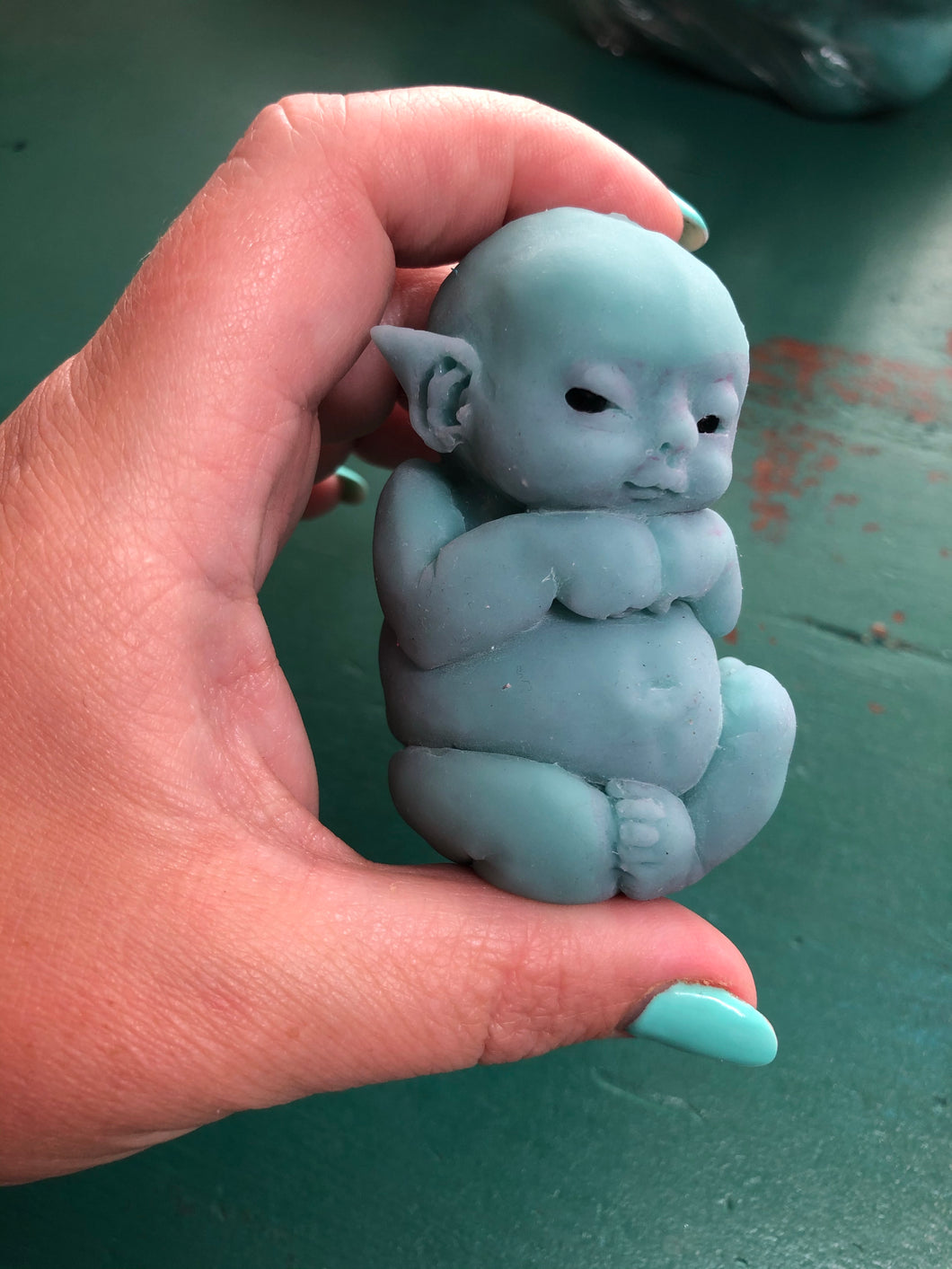 Full body silicone glow in the dark mini fantasy baby elf fairy