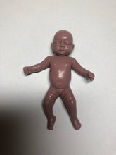 Load image into Gallery viewer, Blank (unpainted) full body silicone mini kit Milly 4.5” in super soft blend in dark biracial colour
