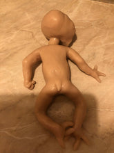 Load image into Gallery viewer, Full body silicone mini baby Alien in super soft blend with 3D skin effect 11” blank (unpainted)
