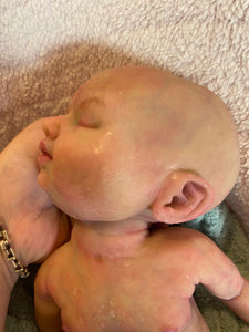 AVAILABLE full body silicone  baby girl (Rain sculpt) 14” in super super soft blend #2