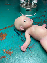 Load image into Gallery viewer, Custom full body silicone mini doll Laney (bald) in Super Soft blend #3
