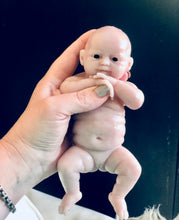 Load image into Gallery viewer, Blank (unpainted) full body silicone mini kit Vikki 9” in soft blend with 3D skin effect

