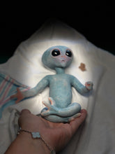 Load image into Gallery viewer, Full body silicone mini baby Alien in super soft blend 11”
