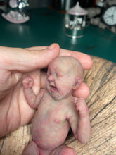 Load image into Gallery viewer, CUSTOM full body silicone mini baby Lucas in soft blend asleep bald
