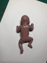 Load image into Gallery viewer, Blank (unpainted) full body silicone mini kit Jasmine 5” in super soft blend in dark biracial colour
