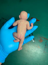 Load image into Gallery viewer, AVAILABLE full body special silicone mini baby Lucas in soft blend asleep bald

