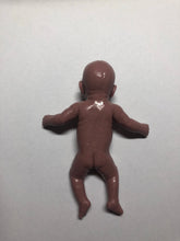 Load image into Gallery viewer, Blank (unpainted) full body silicone mini kit Milly 4.5” in super soft blend in dark biracial colour
