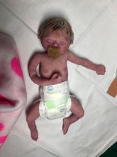 Load image into Gallery viewer, Super detailed Full body silicone premature baby Sunshine in soft blend 9”
