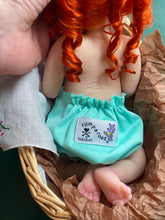 Load image into Gallery viewer, CUSTOM full body silicone 10” doll Willow (with long curly hair) in soft blend
